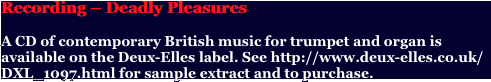 Recording – Deadly Pleasures